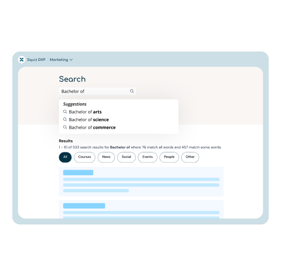 Squiz enterprise site search